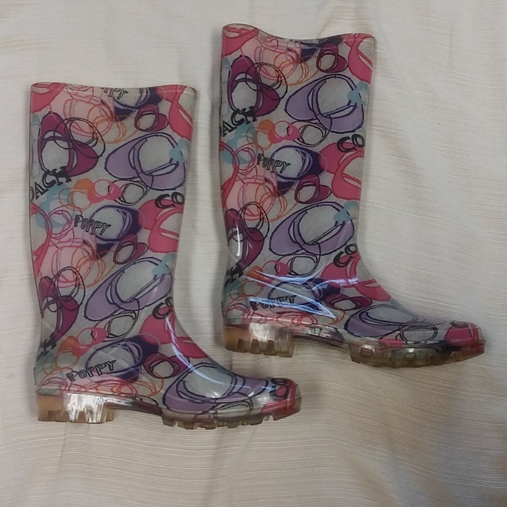 Coach Multicolor Patterned Winter & Rain Boots - image 1